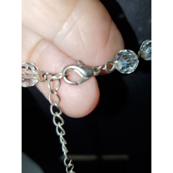 A Statement Necklace Costume Jewelry AB Rhinestones And Beads Victorian Inspired - Picture 7 of 11